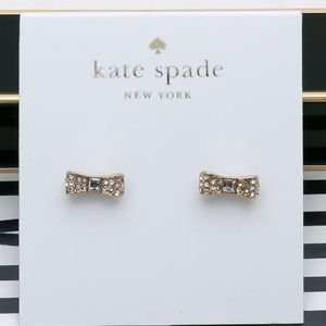 KATE SPADE READY SET BOW GOLD STUD EARRINGS